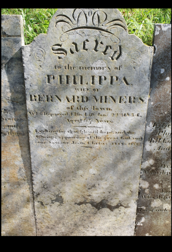 Gravestone of Philippa, wife of Bernard Miners, Tregony